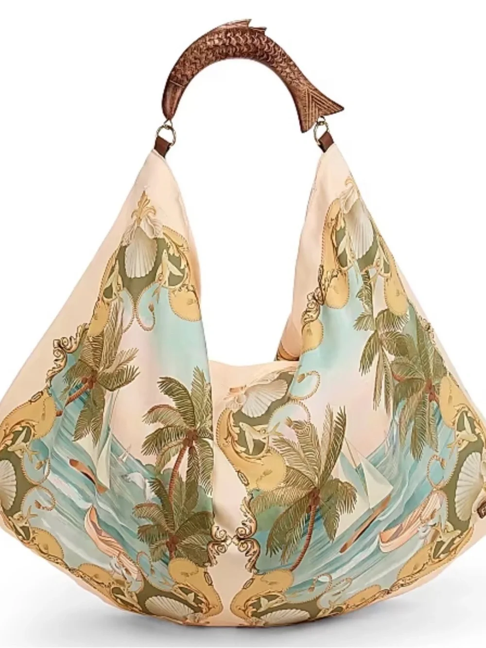 FARM RIO Royal Sea Satin Scarf Medium Bag NWT